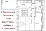 Außergewöhnliche 2-Raumwohnung mit Dusche und Wanne in KöthenAnhalt - Etagenwohnung Köthen | Angebot:26646983