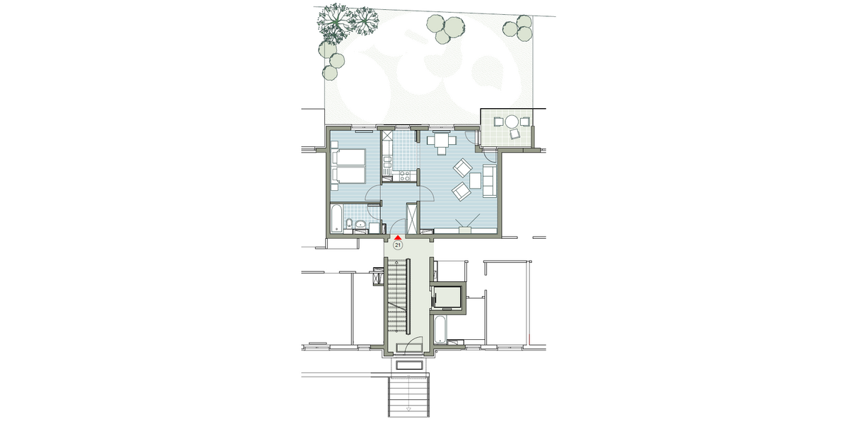 Etagenwohnung Halle (Saale) Gesundbrunnen - 2 Zimmer, 56 m&sup2;, 650&euro; | Angebot:26902026