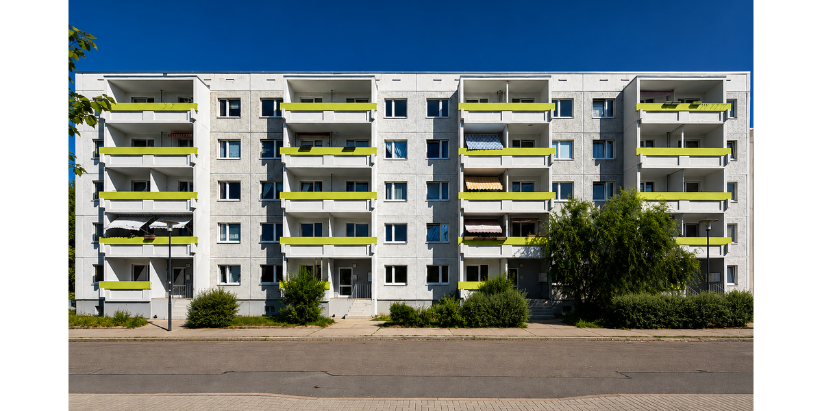 Etagenwohnung Halle (Saale) Silberhöhe - 2 Zimmer, 41 m&sup2;, 350&euro; | Angebot:27389585